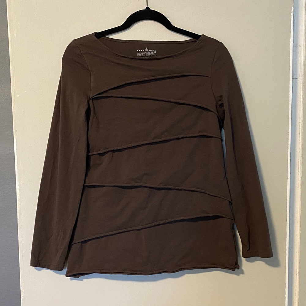 Neon Buddha Chocolate Layered Blouse